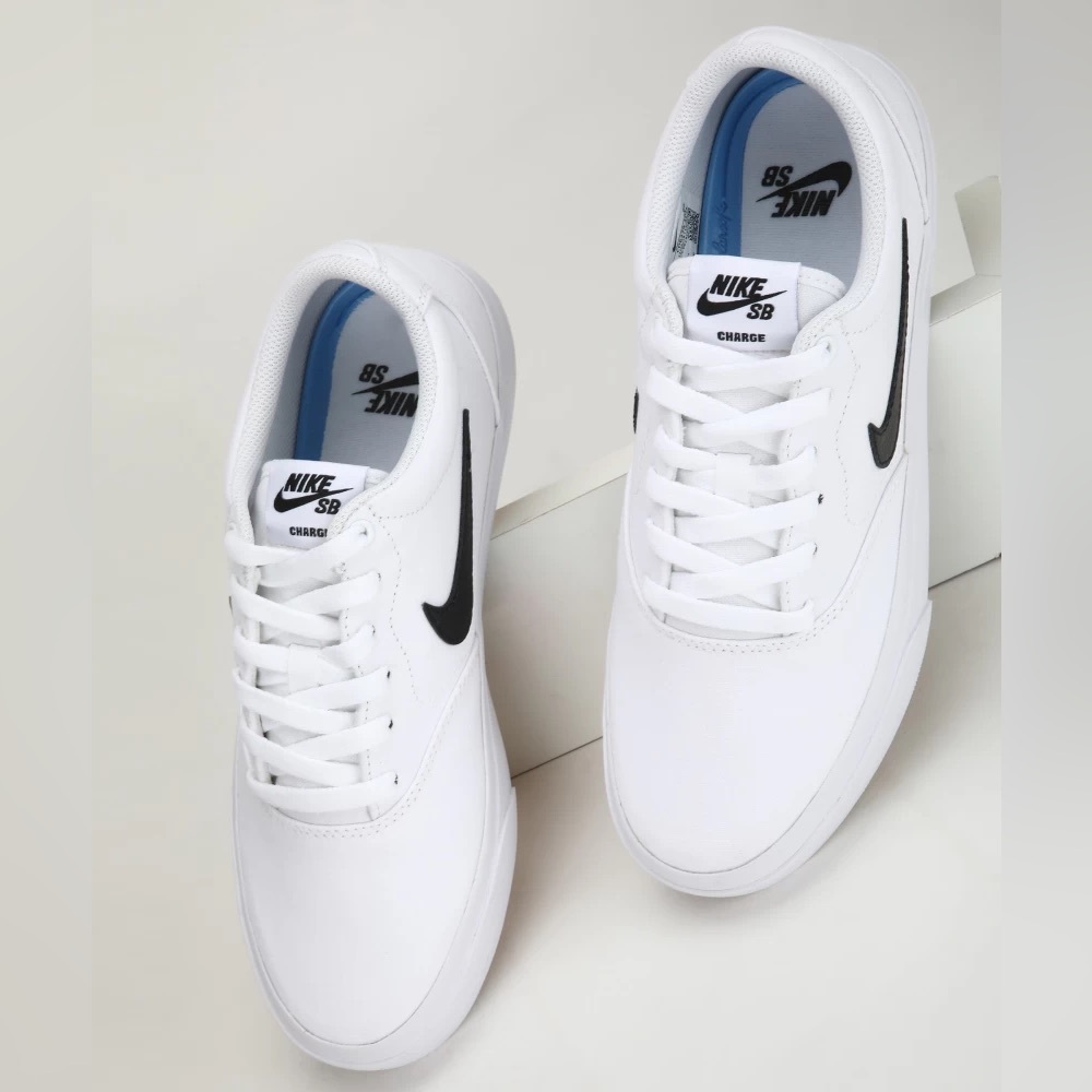 Nike SB Charge White and Black Sneakers